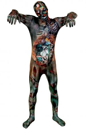 Disfraz ceñido zombie hombre