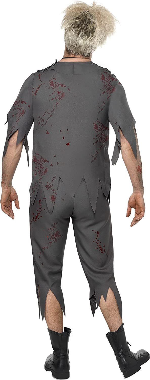 Disfraz de Colegial Zombie para hombre espalda