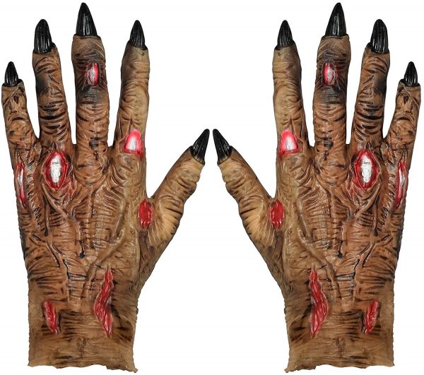 guantes manos zombie o vampiro