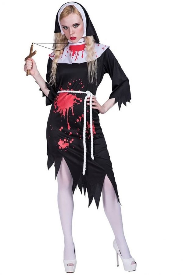 Disfraz de Zombie Monja para Mujer