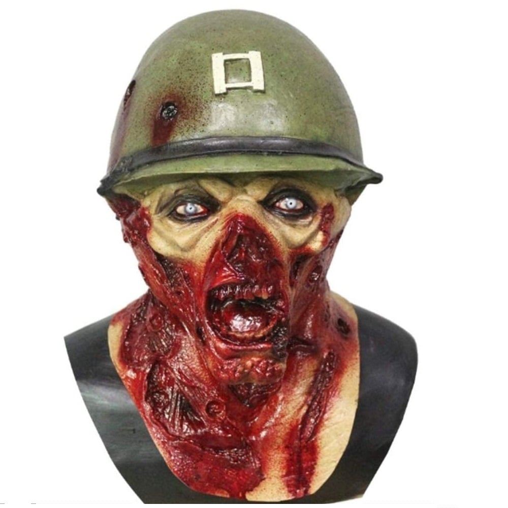 Máscara de soldado zombie