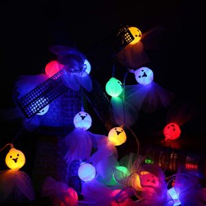 Cadena Luces colores Halloween fantasma 20 LED