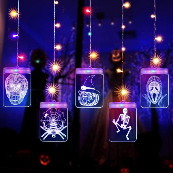 Cadena de luces halloween 5 placas 3d