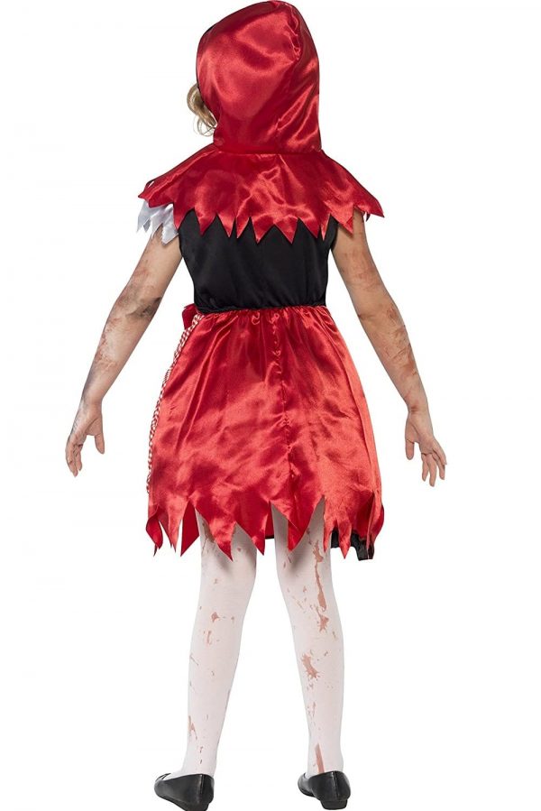 Disfraz de Caperucita Zombie para Niña espalda