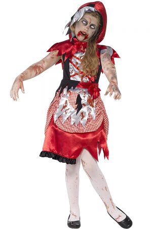 Disfraz de Caperucita Zombie para Niña