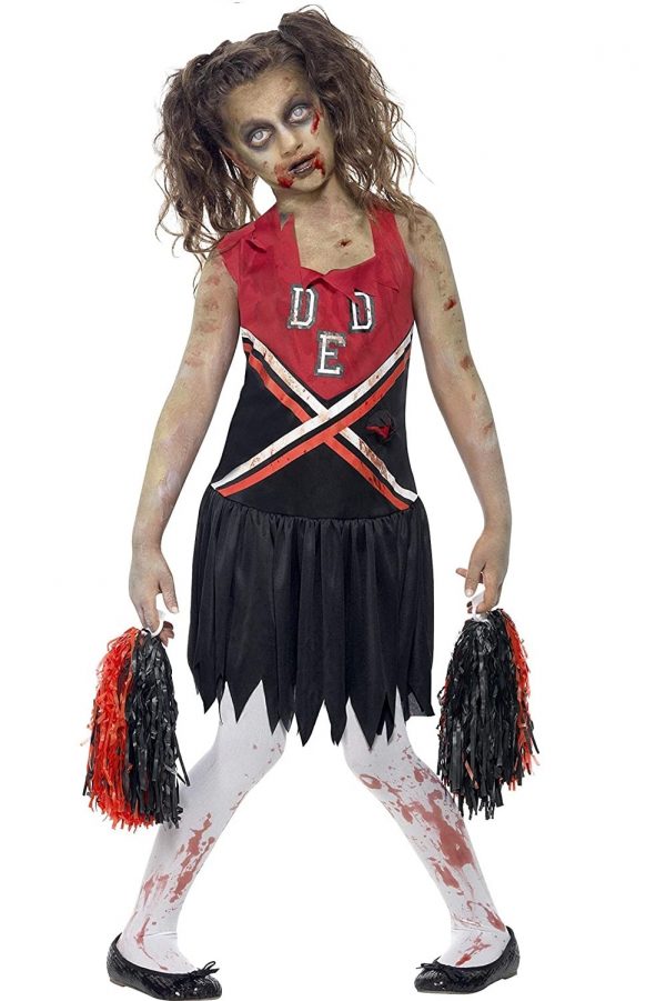 Disfraz de Cheerleader Zombie niña
