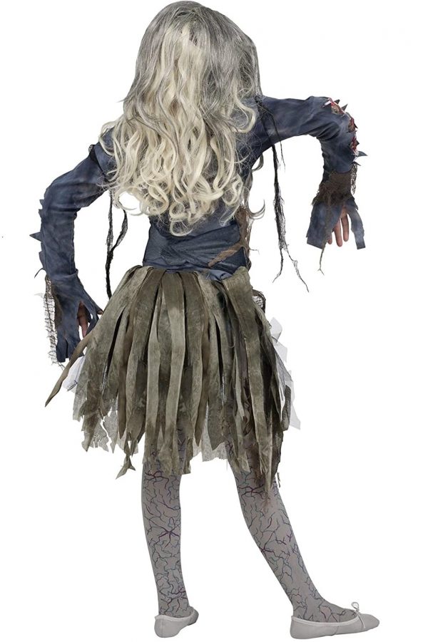 Disfraz de Halloween para niñas Zombie espalda