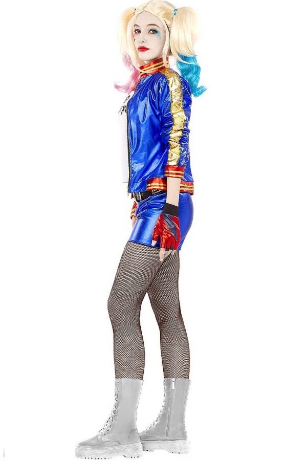 Disfraz de Harley Quinn Escuadrón Suicida perfil izq