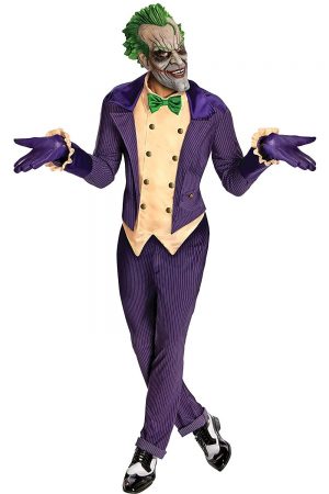 Disfraz de Joker de Batman Arkham City y máscara para adulto