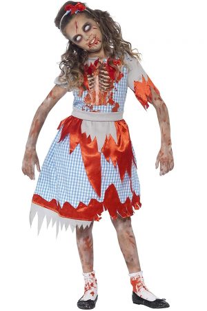 Disfraz de chica zombie años 70