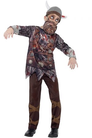 Disfraz de vikingo zombie para niños