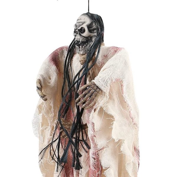 Esqueleto Preso de Halloween de cerca