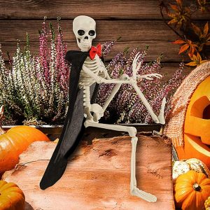 Esqueleto halloween con capa 40 cm