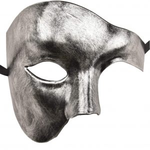 Máscara Plata El Fantasma de la Ópera